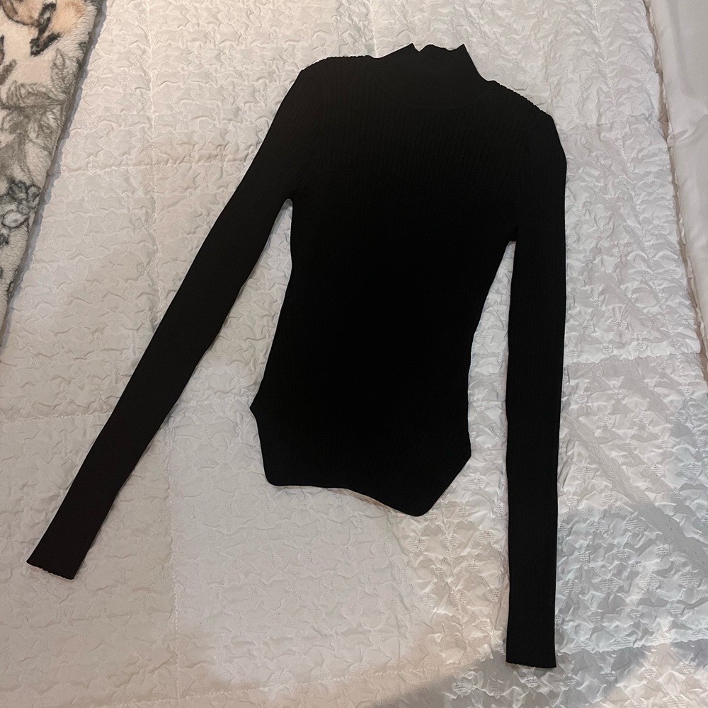 Zara Black Long sleeve turtle neck top